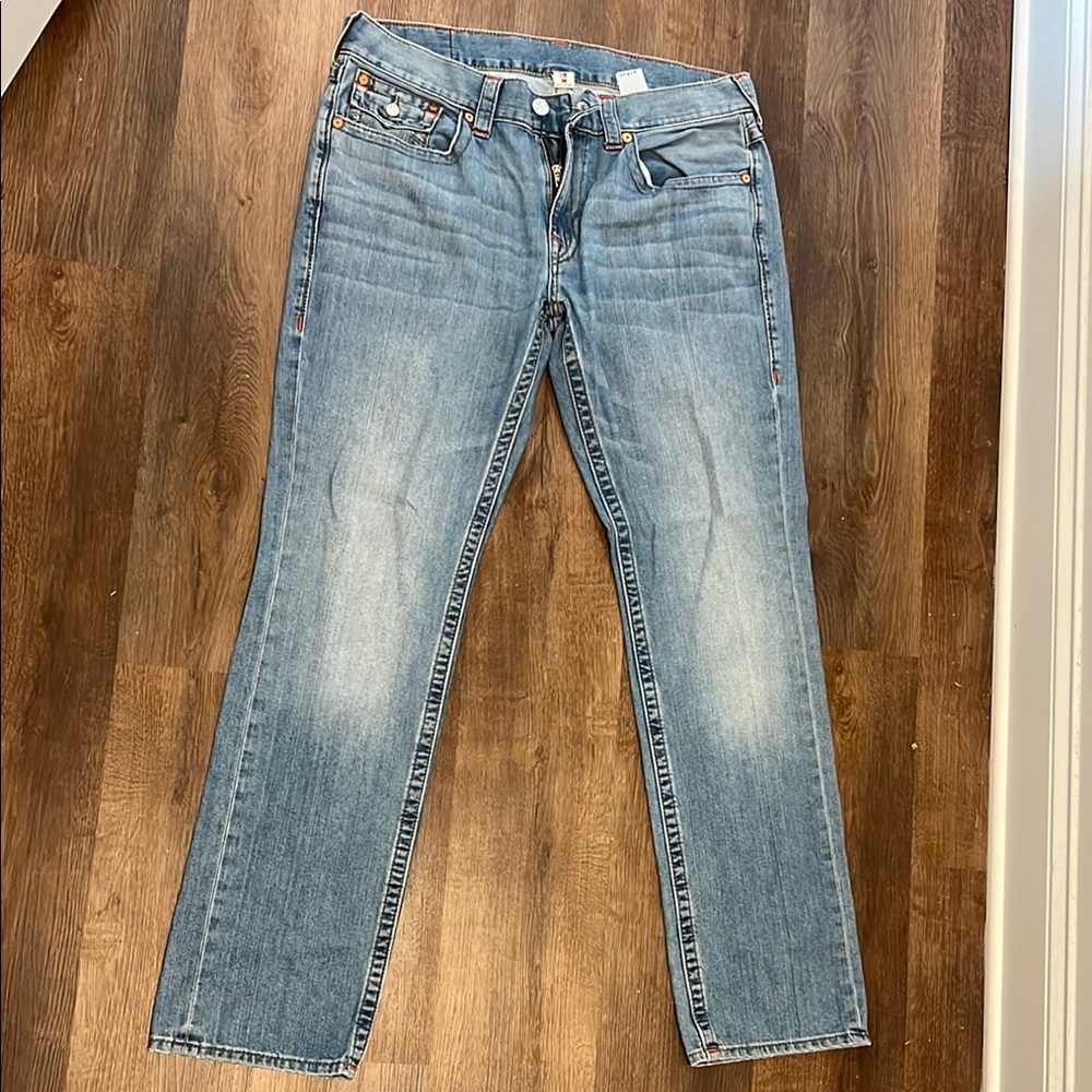 True Religion Men's Relaxed Jeans - Light Blue
